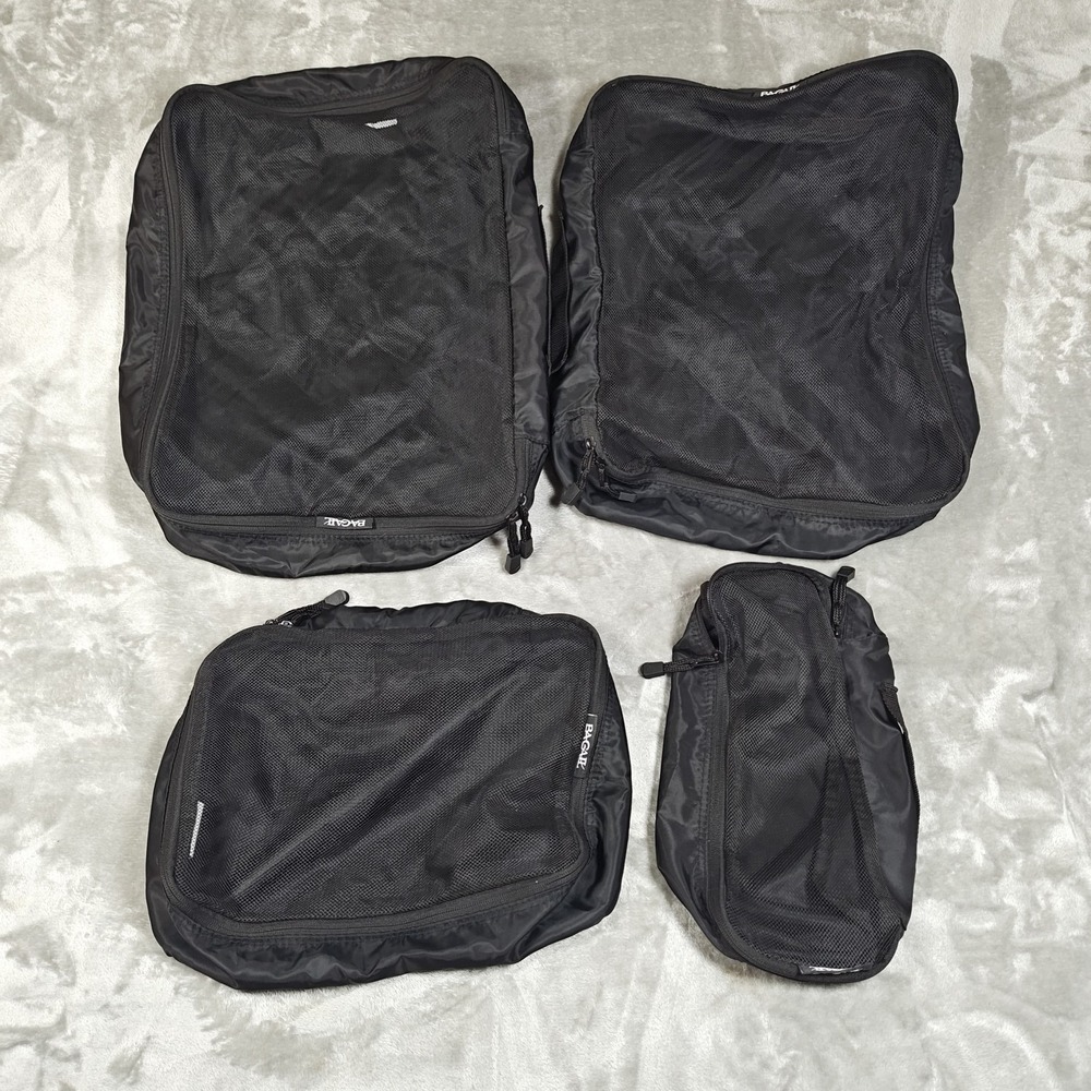Bagail Packing Cubes Lot Of 4 Black Travel Organizers Compression Luggage